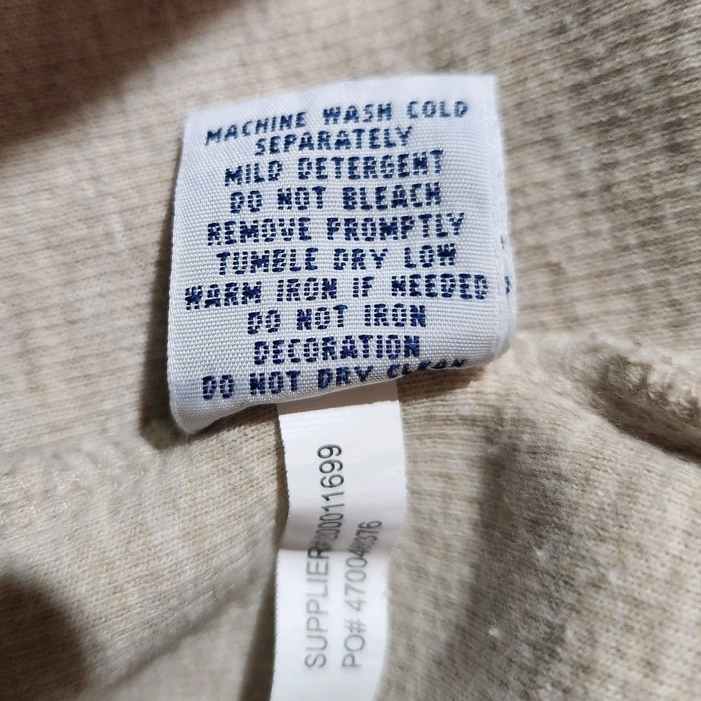 Polo Ralph Lauren Mens Sweater Size 3XB Quarter Zip Pullover 100% Cotton Beige - Picture 7 of 7